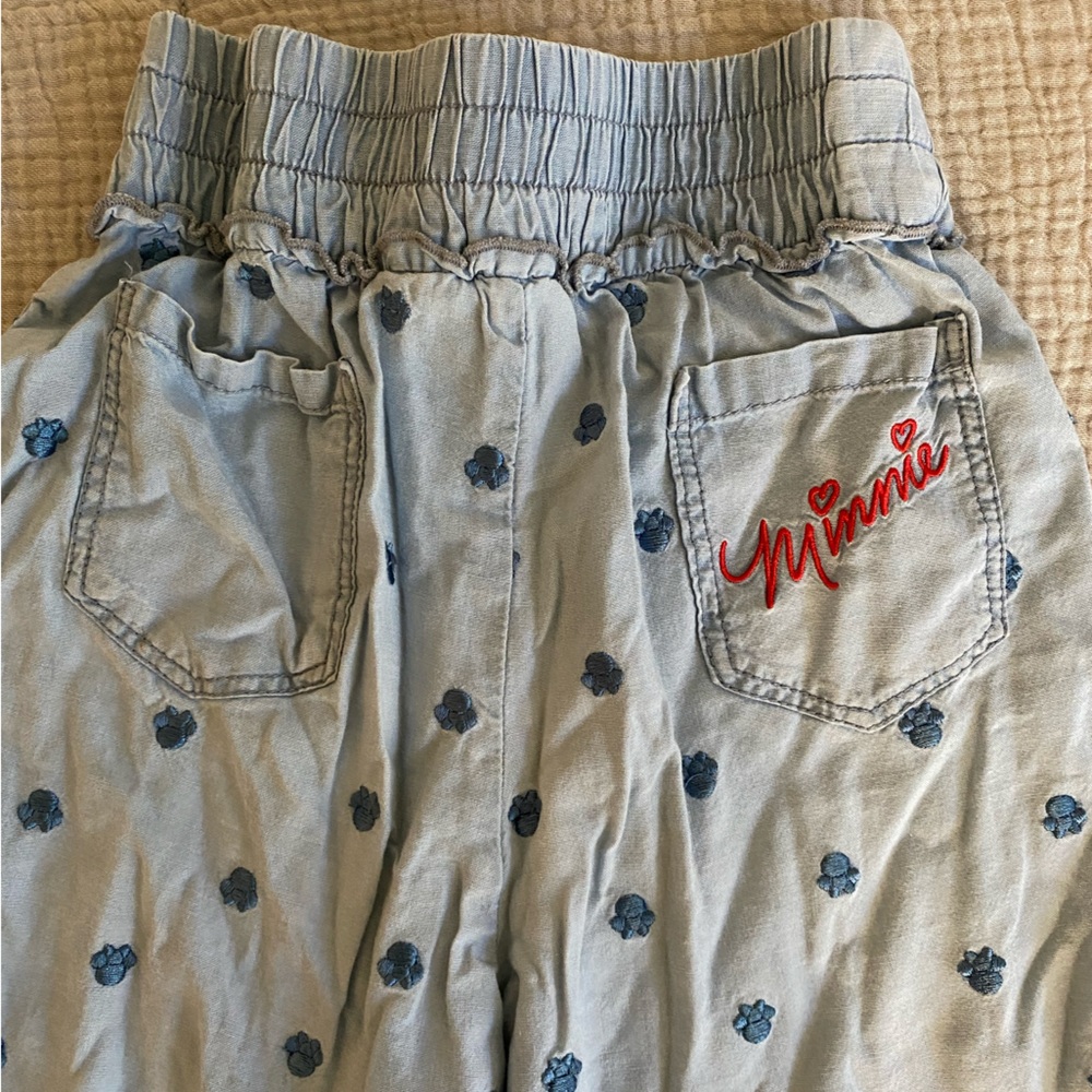 Disney Minnie Embroidered Wide Leg Pants